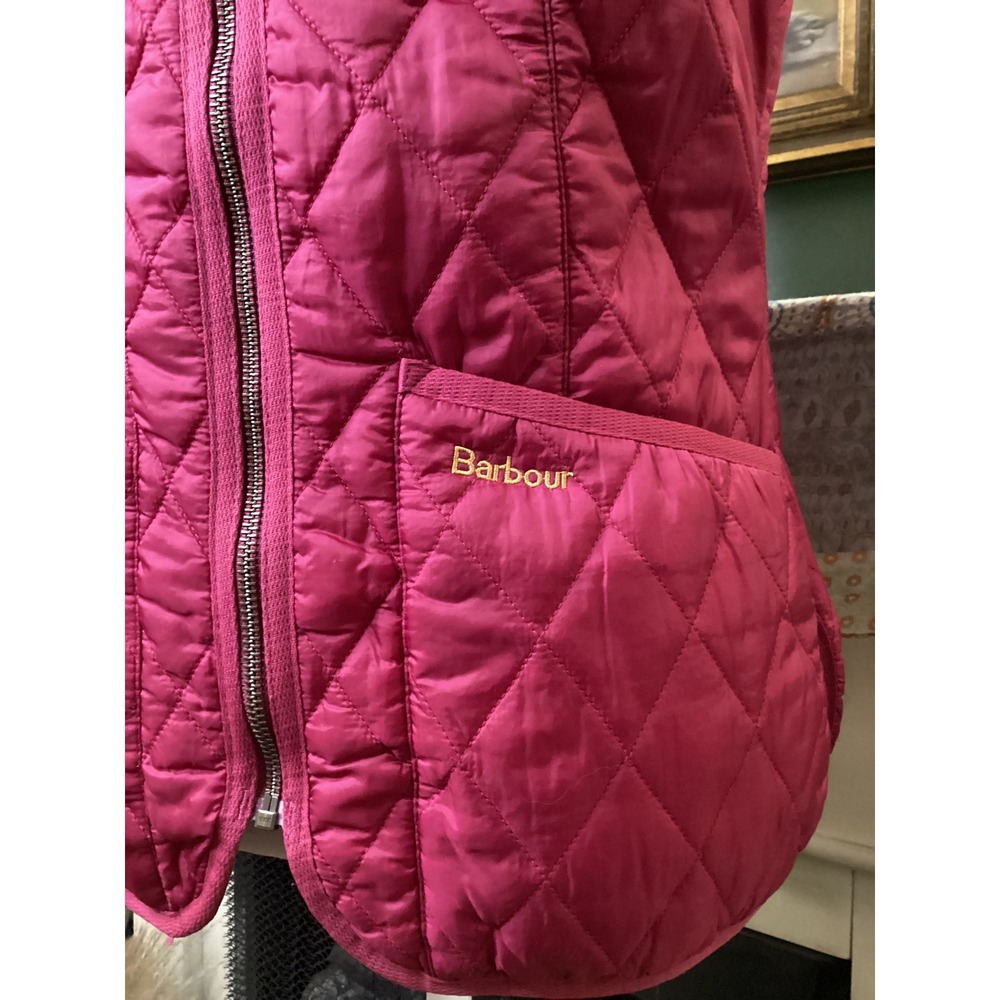 Barbour‎ Betty Interactive Liner Quilted Vest Raspberry LQU0088PI71 Womens 6 - Picture 3 of 7